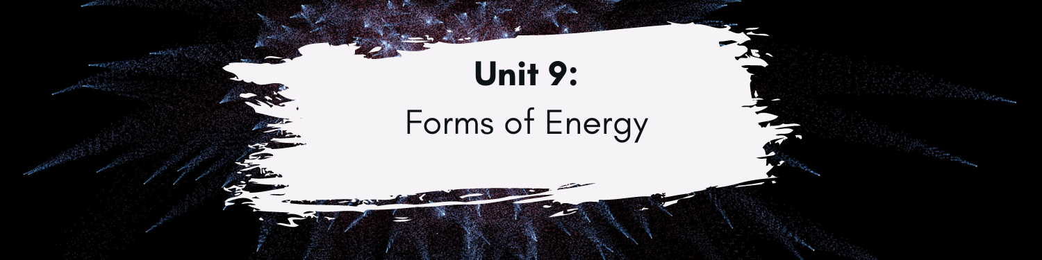 Unit 9: Forms of Energy Banner